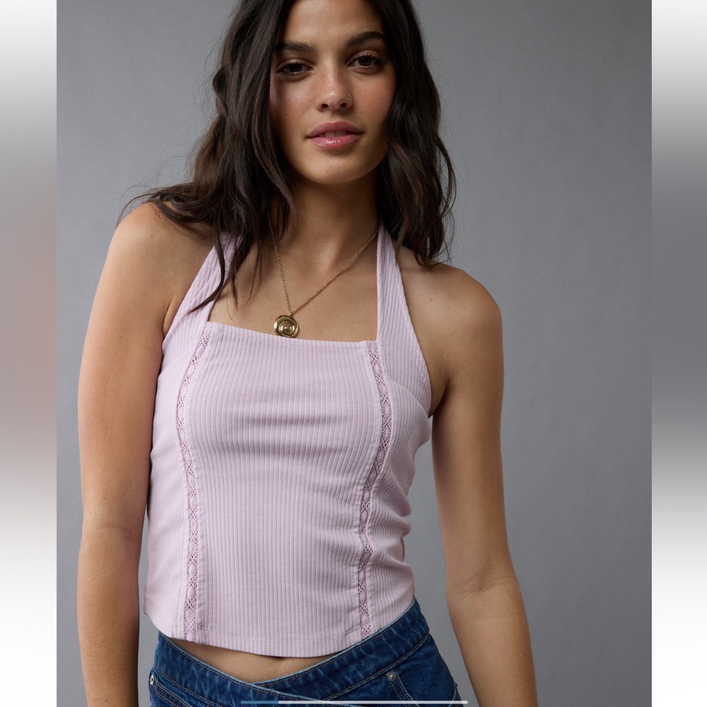 AE Lace halter tank top